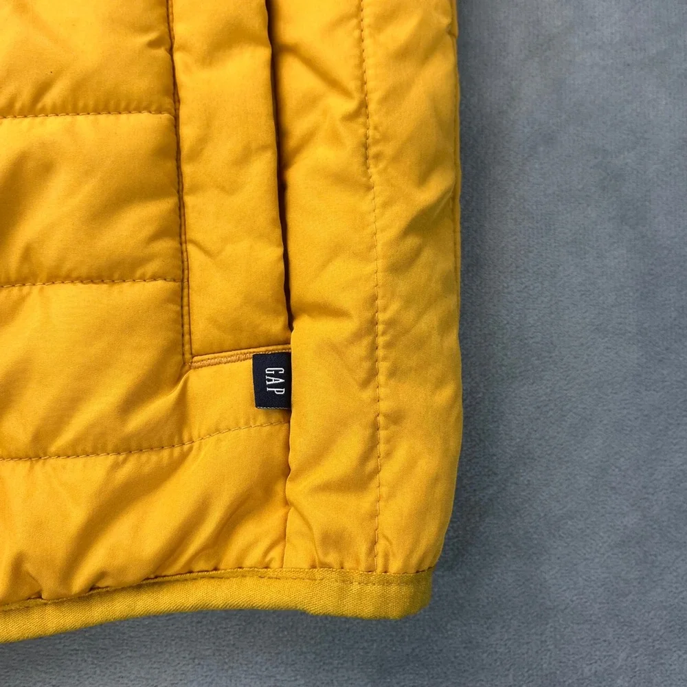 GAP Cold‎ Control Puffer Jacket Men's Size Small Navy Yellow Water Resistant